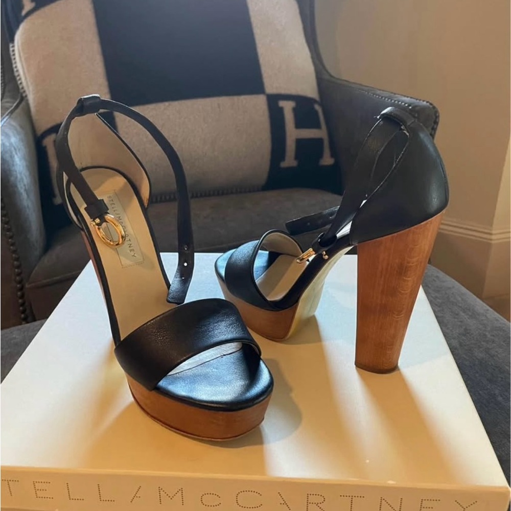 Stella McCartney Wooden Platform Sandals – Size 38